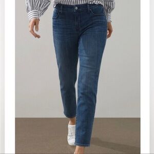 Chico’s So Slimming Girlfriend Ankle Denim Blue Jeans-Sz 0.5 ( Small/6)